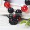 hot selling pearl plastic baby girls necklace black and red mickey necklace and hairband