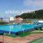 PVC tarpaulin and frame rectangle metal pool above ground 50 m