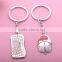 >>>2016 Popular Valentine's Day Gifts Metal Charm Lover Couple Mouse and Keyboard Key Chain/