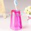 Hot sale Bright colors 2 in 1 toothbrush antiscale washing gargle cup/plastic toothbrush cup