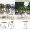 2015 New product top quality aluminum frame WPC Outdoor furniture malaysia wood dining set
