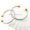 Newest screw cuff bracelet with screw plain stainless steel bangle