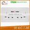 KLASS double UK socket with swith 2-pin plug with male plug