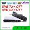 White housing dvb t2 set top box with External antenna