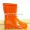 China hotsale cheap orange clear kids rubber rain boots