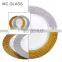 Wholesale Tableware Cheap Eco-friendly Gold Silver Trim Glass Charger Plate