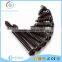 Black silvery steel pan head self tapping screw