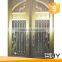 Wrought iron interior glass door