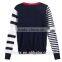 15STC6711 bamboo colorful striped sweater