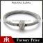 2016 Summer europe stainless steel silver wire bracelet women magnetic crystal bangle jewelry