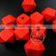 20*20*20mm painted color red wood beads polyhedron beads DIY findings supplies 3000050