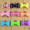 Sequin bow tie for fancy dress girls/kids neon hair bows kids hair accessory colors in stock wholesale