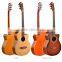 Beginner laser stripe spruce/sapele/ashtree rosewood fingerboard practice acoustic guitar