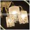 Classic Flower Printed Glass Shade Ceiling Lamp Crystal Hanging, Ceiling Lamp for Home and Hotel
