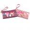 New Women Lady Cute leather Cosmetic Coin Cellphone Makeup Pouch Bag custom Pu Printing Wallet