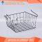 high quality iron storage laundry basket with three sides