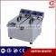 GRT - E062V Commercial Kitchen 2 Tanks Stainless Steel Deep Fryers