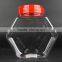 plastic jar storage clear custom plastic food grade candy container/jar with cap