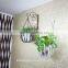 New design wall hung cheap handmade wrought iron flower basket