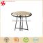 Multifunctional retail clothes store round wood table display rack