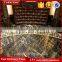Italy polished portopo marble black golden flowers marble