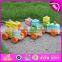 2015 Hot sale Wooden Blocks Train Set Toys Animal Vehicles Toys,Cute wooden animal blocks train toy,Pull Line Train Toy W04A066