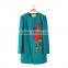 Maxnegio new embroidery winter women knee length coat