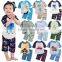 New arrival 2017 cotton fashion kids Wholesale children's clothing boutique baby summer clothes Family kids pajamas
