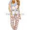 cartoon short sleeves printed adult animal pajamas