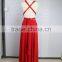 Yihao 2016 Special Offer Natural V-neck Vestidos De Fiesta Women Long Sexy Strapped Lady Party Maxi Summer dress