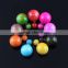Candy Color Rainbow Double Side Two Ball Earrings Stud