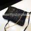 Fashion luxury sequins hand bag party lady bag with metal chain strap