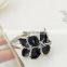 Enamel Leafs Genuine Austrian Crystals Rings For Women Anel Aneis Rose Gold Plated Fashion Jewelry Bague Wholesales