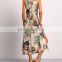Mika72111 2017Summer Women Vintage Sexy 100% Cotton Spaghetti Strap Floral Dress For Wholesale