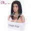 Hot Selling Good Feedback lace front wig Straight asymmetrical bob Wig 100% Human Hair Virgin Brazilian Lace front Wig