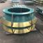 Apply to metso nordberg HP400 HP500 HP700 high manganese spare wear parts concave and mantle for metso cone crusher