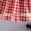 2020 New arrival long sleeve cotton plaid western style skirt