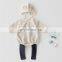 ins Korea 2020 Autumn Boys Baby Children's Wear Striped Rompers Rompers Cotton Outing Clothes Small Ear Hats