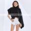TWOTWINSTYLE Тюльный свитер с крыловидными короткими рукавами и боковыми расшвами, женский нерегулярный вязаный свитер