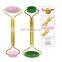 High Quality Facial Anti Aging Natural Rose Quartz Jade Stone Face Massage Roller Set