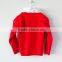 PD15119 Cotton Polo Knitted Jumper Red Girls Lapel Jumpers