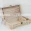 Customized Unfinished silk screen printing Pine double Bottle Wooden Wine Box