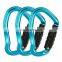 JRSGS Carabiner Clips Aluminium Snap Hook 23kN Ultra-Light Locking Climbing Carabiner Customized Logo Outdoor Carabiner