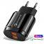 High quality cheap EU US UK adapter qc 3.0 usb wall 5V charger for IPhone for Huawei for Xiaomi