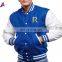 Baseball lettermen varsity jacket for men with leather sleeve custom embroidery patched logo