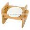 Luxury adjustable pet feeding bowl stand cat dog water food bowl wooden pet elevated feeder