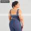 Wide Hem Plus Size Sports Bra Backless Gym High Impact Fitness Wear Top