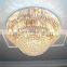 Banquet Hall Crystal Chandelier Large Custom Luxury Hotel Ceiling Round Flush Mount Chandelier