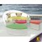 Outdoor rattan furniture big round chaise lounge sofa with waterproof cushion                        
                                                Quality Choice