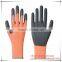high quality orange latex coated glove working cotton glove rubber safety glove